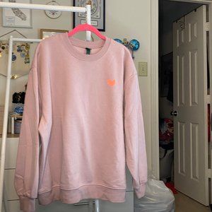 Wild Fable Mauve Sweatshirt with Heart Detail - NWOT - Large